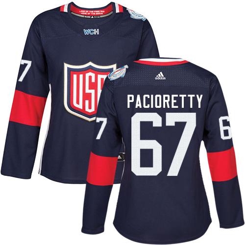 Team USA #67 Max Pacioretty Navy Blue 2016 World Cup Women's Stitched NHL Jersey - Click Image to Close